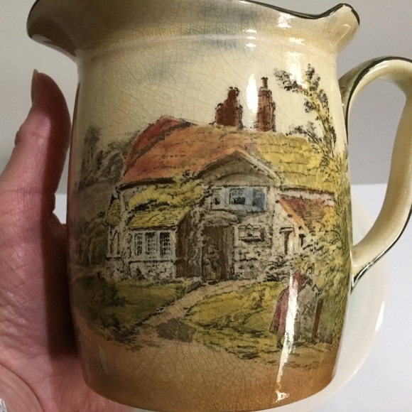 Vintage antique Royal Doulton Series Ware scenic jug pitcher - Picture 5 of 13